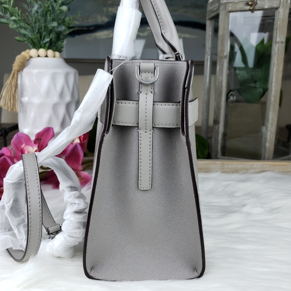 🌺NWT Michael Kors MD EW Rayne Satchel pearl grey - Picture 3 of 8